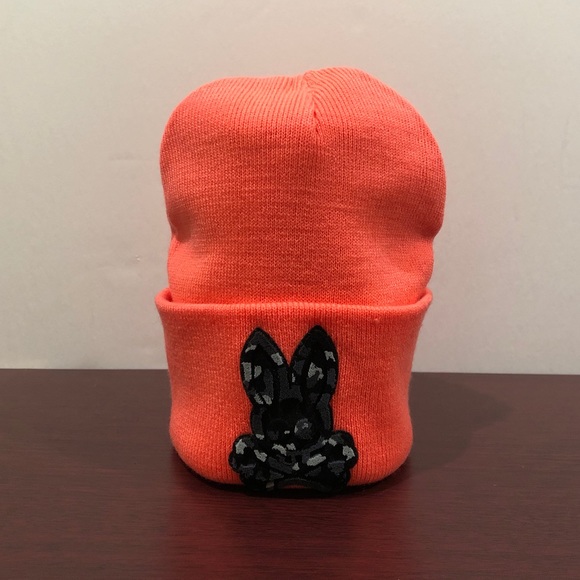 Psycho Bunny Beanie Hat, Pink - Picture 1 of 7